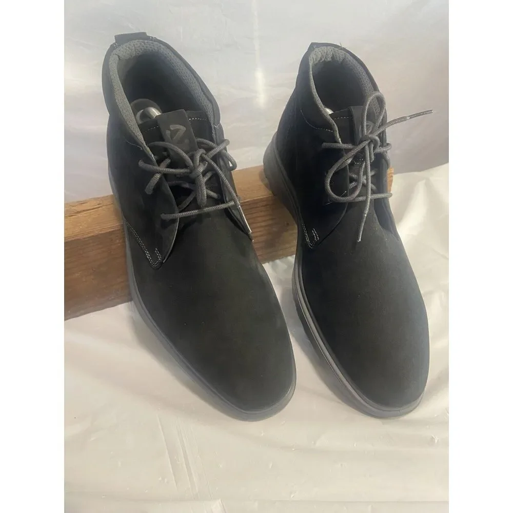 Men's Ecco Black Suede Hybrid Chukka Boots Black-Size 9-9.5-NWOT- Never Worn‎